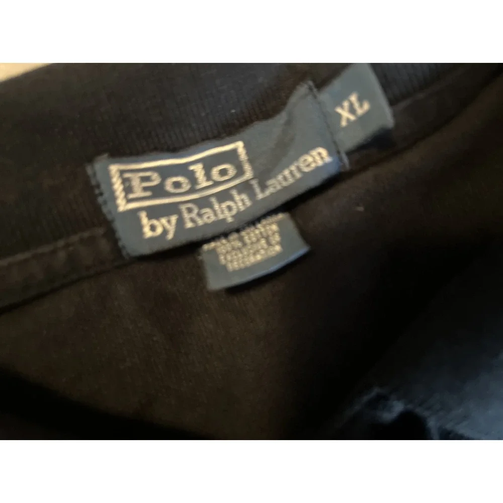 Ralph‎ Lauren Polo Shirt Mens XL Black Red Pony Long Sleeve Classic Fit